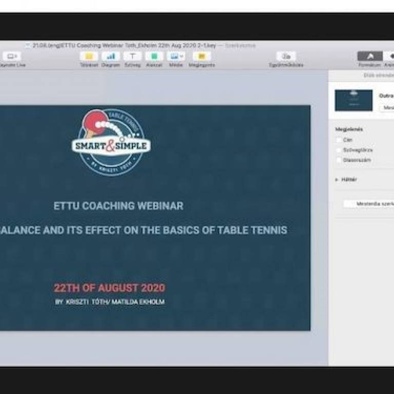Održan ETTU web seminar za trenere